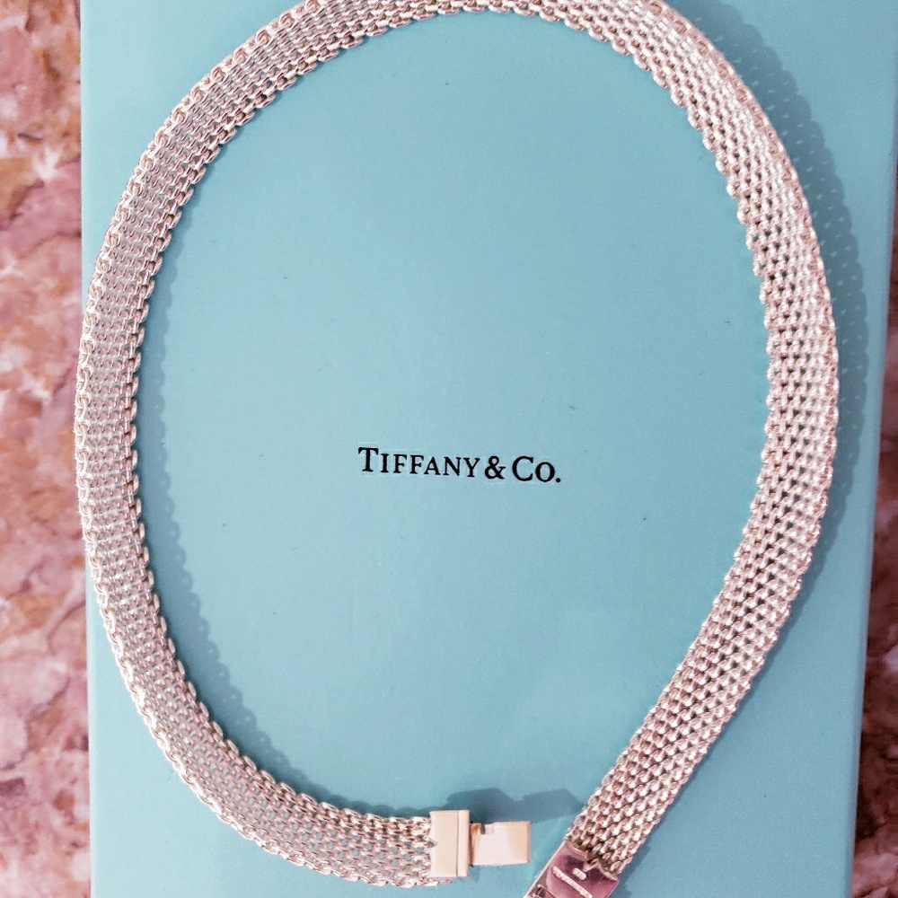 NEW Tiffany & Co. Somerset Mesh Silver Necklace